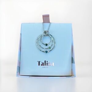 NWOT! Talisa Spheres of Love Birthstone Necklace Hammered Sterling Silver